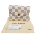 Louis Vuitton Wallet Trifold Damier Azur Canvas Portefeuille Victorine Ivory — view 5