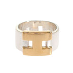 Hermes Newhela Cles S Rin 49 Full 18k Yellow Gold 925 Sterling Silver and Logo — view 2