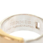 Hermes Newhela Cles S Rin 49 Full 18k Yellow Gold 925 Sterling Silver and Logo — view 7