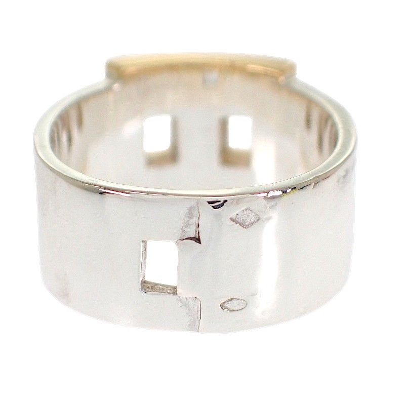 Hermes Newhela Cles S Rin 49 Full 18k Yellow Gold 925 Sterling Silver and Logo — view 8