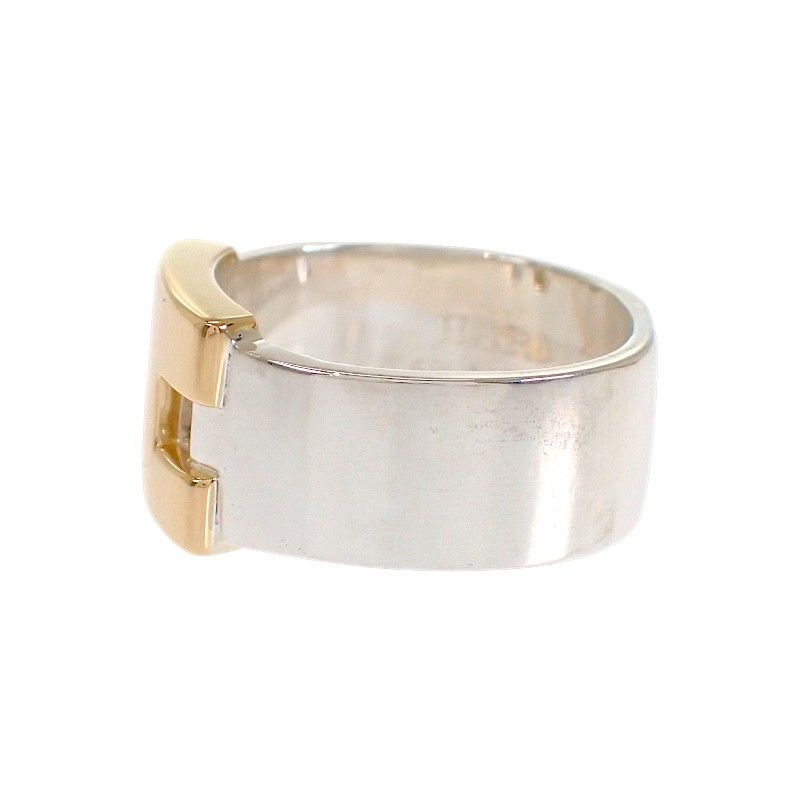 Hermes Newhela Cles S Rin 49 Full 18k Yellow Gold 925 Sterling Silver and Logo — view 3