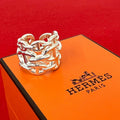 Hermes Ancene Box GM Ring 925 Sterling Silver