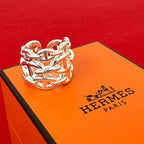 Hermes Ancene Box GM Ring 925 Sterling Silver