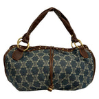 Celine Tote Bittersweet Paris Macadam Navy Ivory Dark Brown Leather