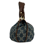 Celine Tote Bittersweet Paris Macadam Navy Ivory Dark Brown Leather — view 2