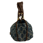 Celine Tote Bittersweet Paris Macadam Navy Ivory Dark Brown Leather — view 4