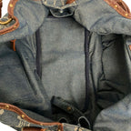 Celine Tote Bittersweet Paris Macadam Navy Ivory Dark Brown Leather — view 7