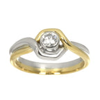 Dior Ring Diamond Pt 18k YG — view 2