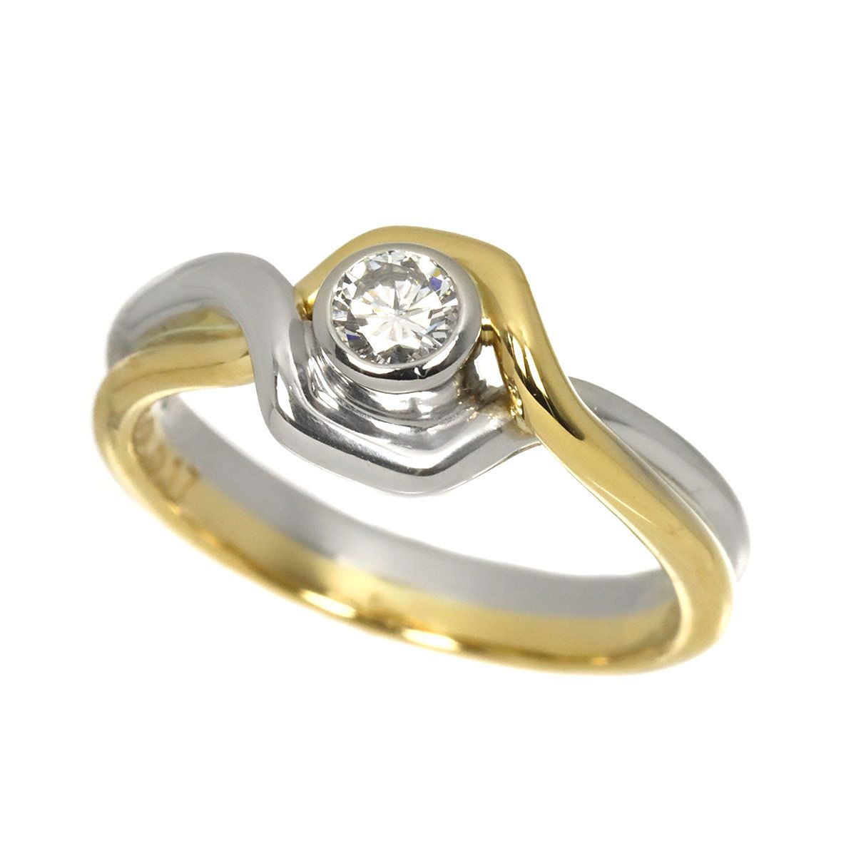 Dior Ring Diamond Pt 18k YG — view 6