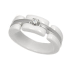 Chanel 53 Ring Diamond 18k WG White Ceramic 750 Ultra — view 6