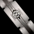 Chanel 53 Ring Diamond 18k WG White Ceramic 750 Ultra — view 8