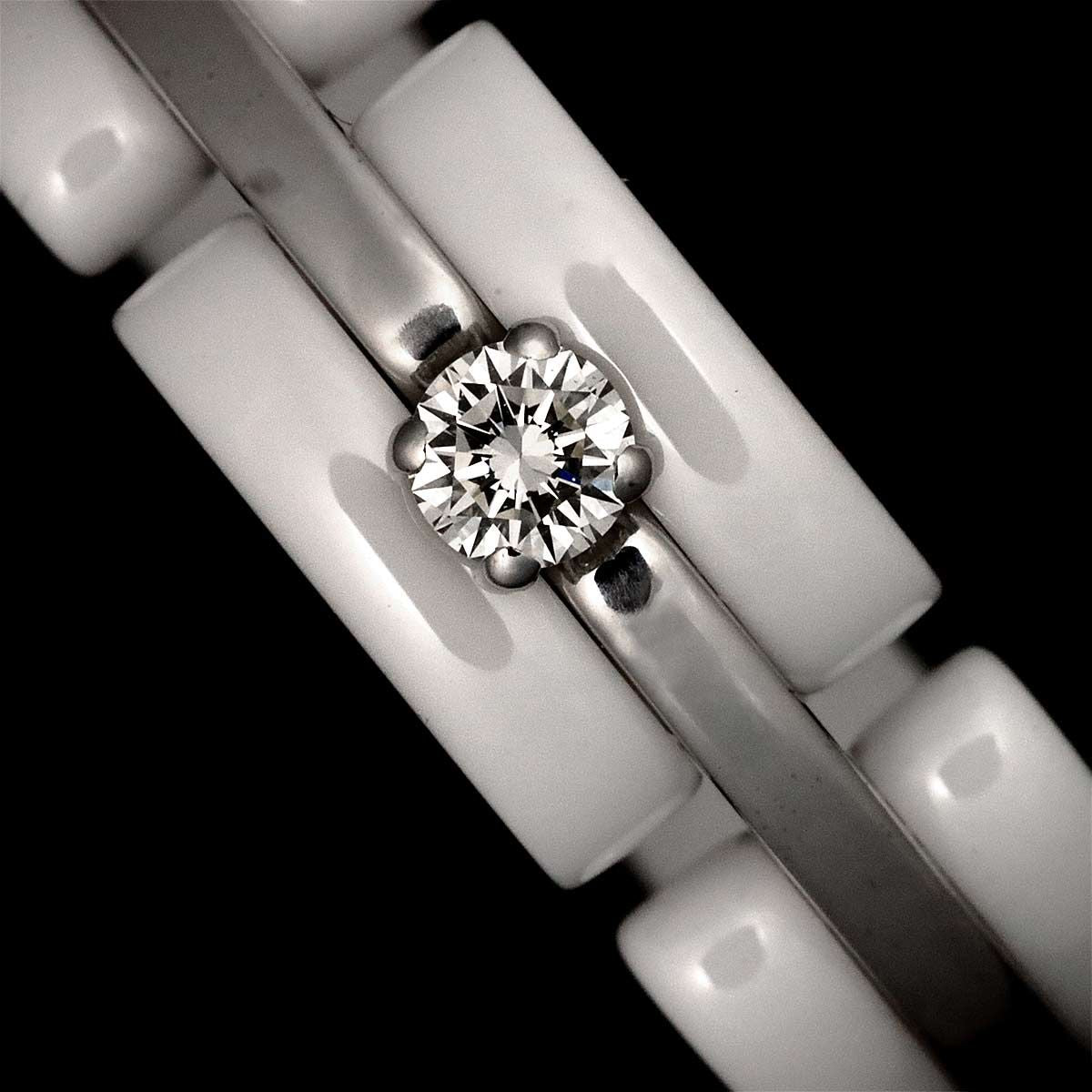 Chanel 53 Ring Diamond 18k WG White Ceramic 750 Ultra — view 8