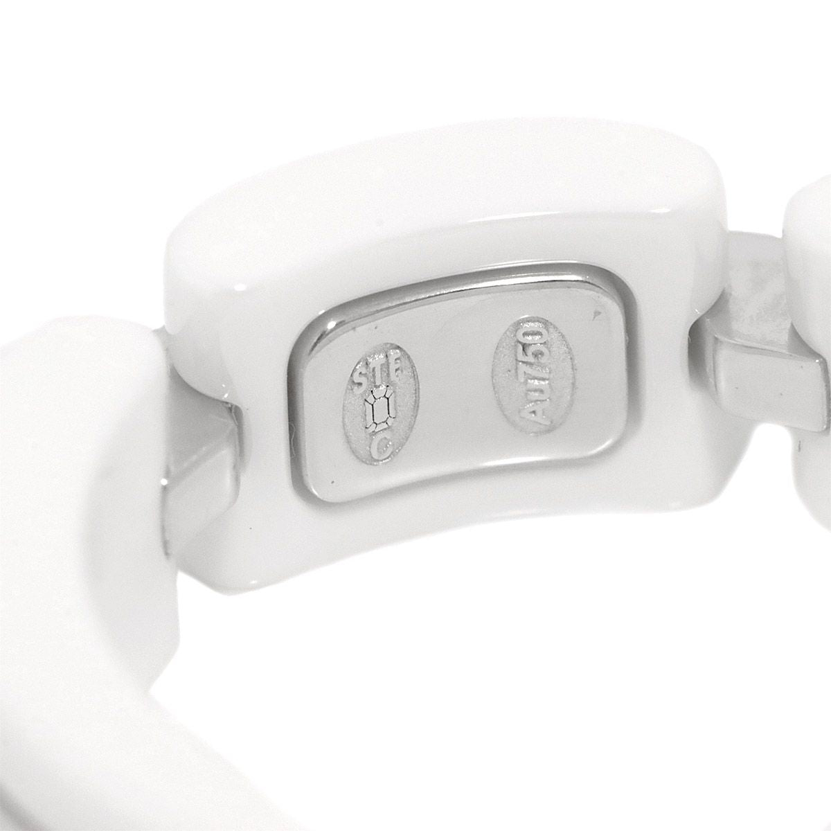 Chanel 53 Ring Diamond 18k WG White Ceramic 750 Ultra — view 5