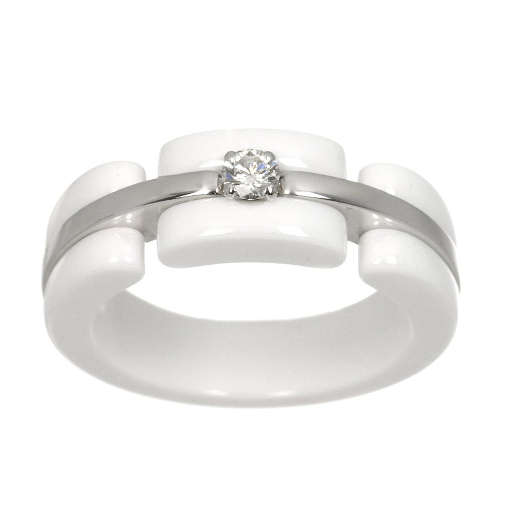 Chanel 53 Ring Diamond 18k WG White Ceramic 750 Ultra — view 2