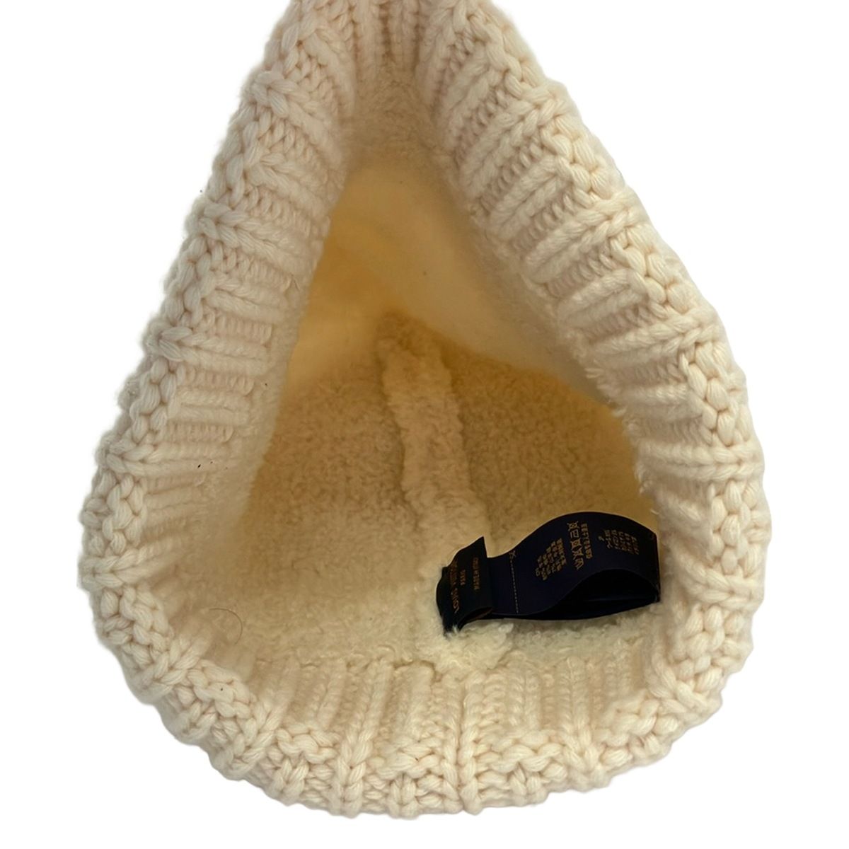 Louis Vuitton Knit Hat S Ivory Wool Cashmere — view 3