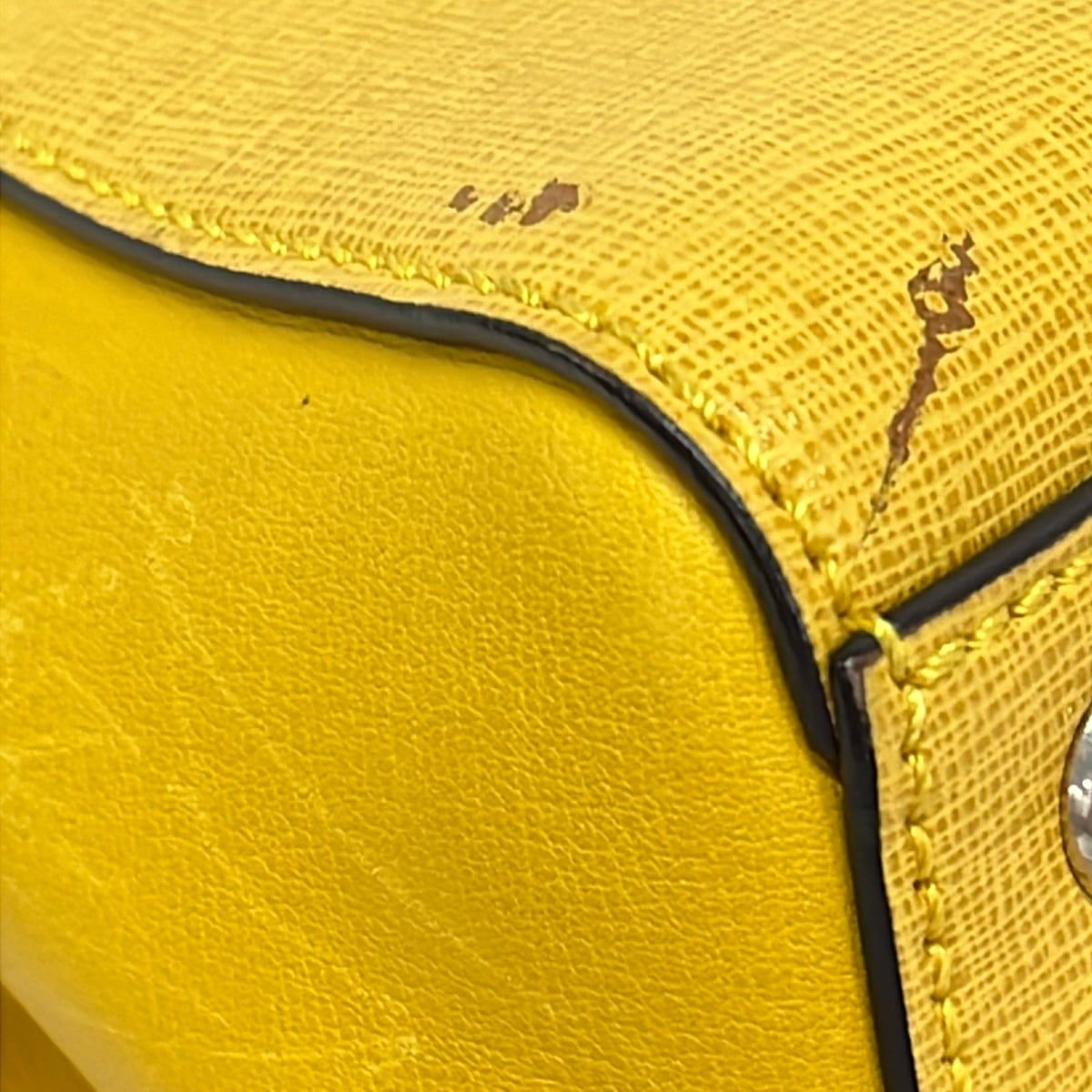 Fendi Handbag Petit Toujours Dark Yellow Leather — view 6
