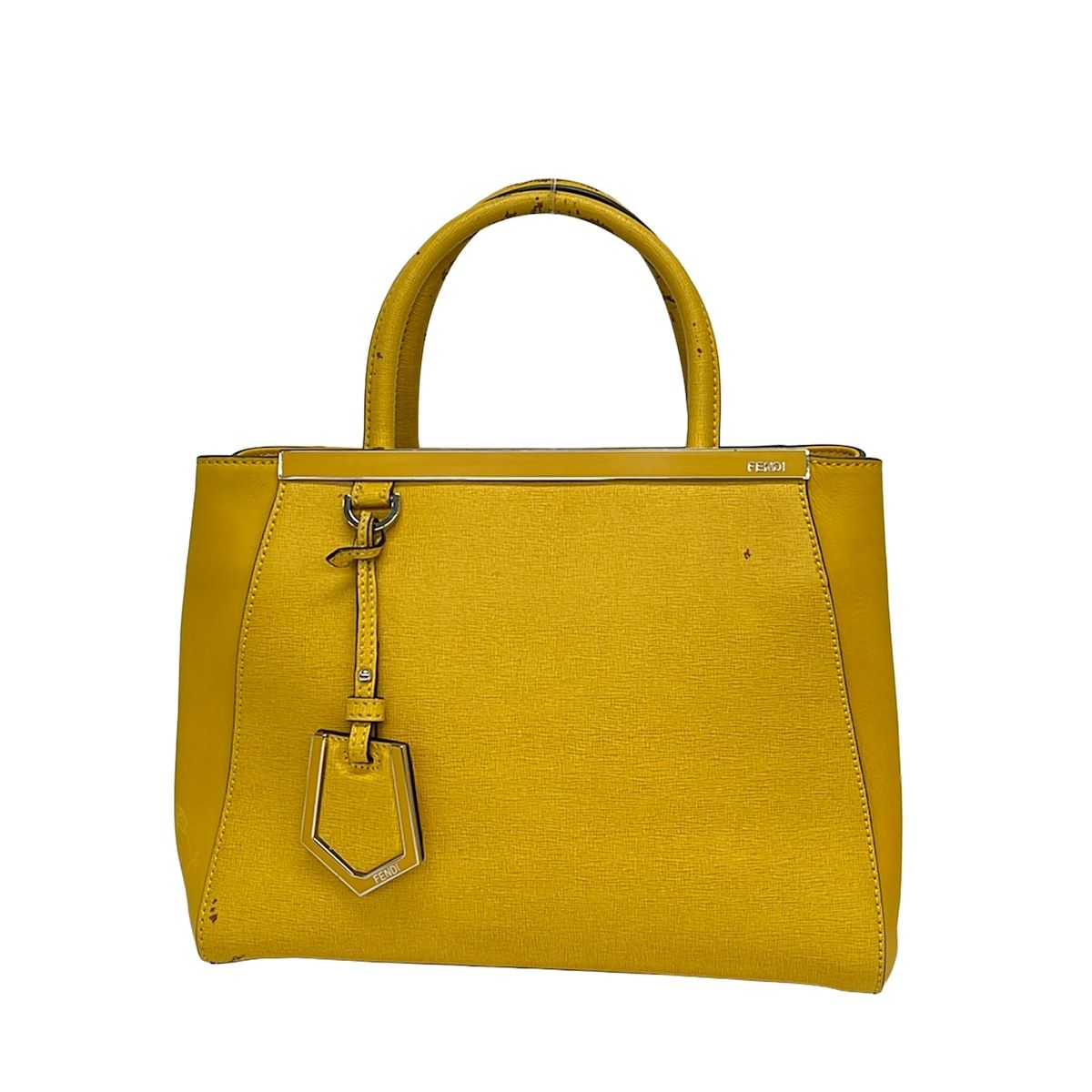 Fendi Handbag Petit Toujours Dark Yellow Leather