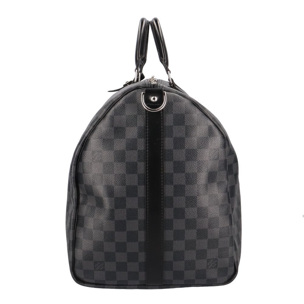 Louis Vuitton Keepall Damier Graphite Boston Bag Canvas Black Second — view 5
