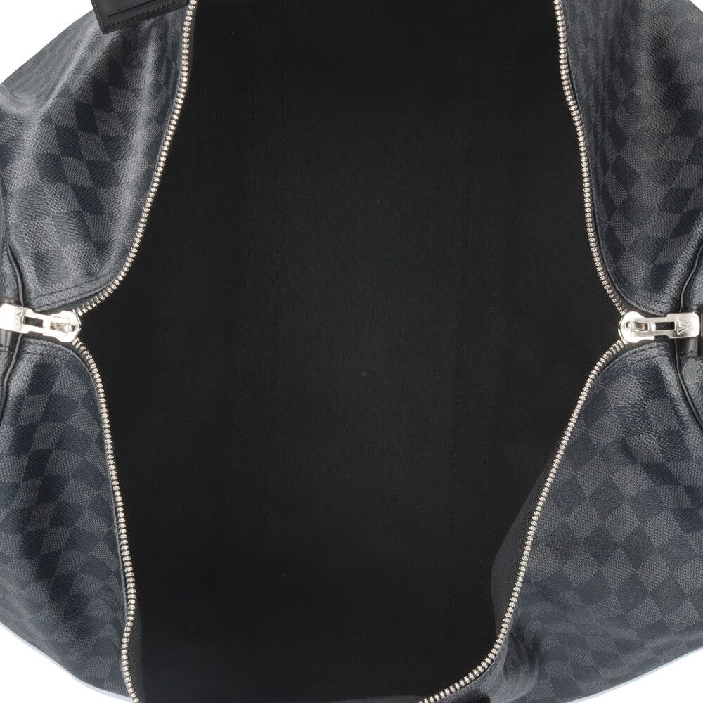 Louis Vuitton Keepall Damier Graphite Boston Bag Canvas Black Second — view 8