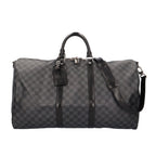 Louis Vuitton Keepall Damier Graphite Boston Bag Canvas Black Second