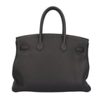 Hermes Birkin 35 Handbag Togo Black Second — view 3