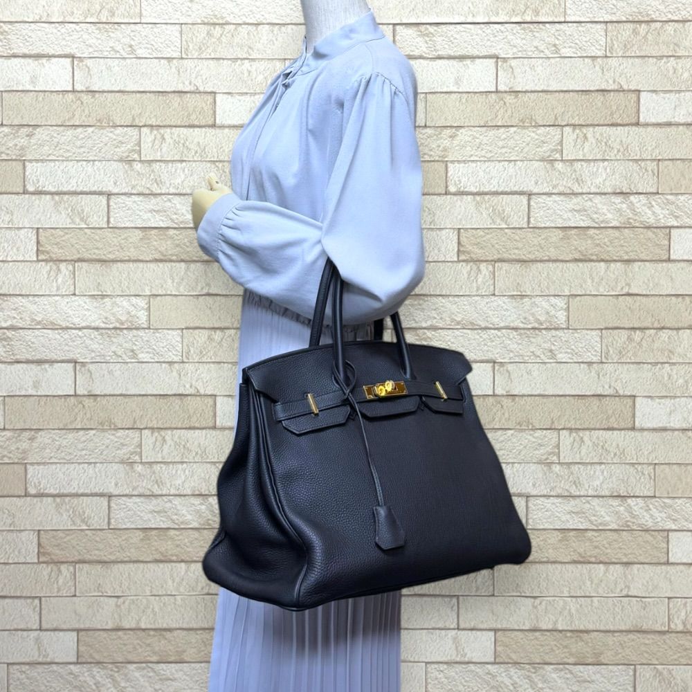 Hermes Birkin 35 Handbag Togo Black Second — view 2