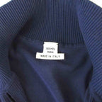 Hermes Gaultier Era Cotton Knit Cardigan Front Fly Navy 38 — view 6