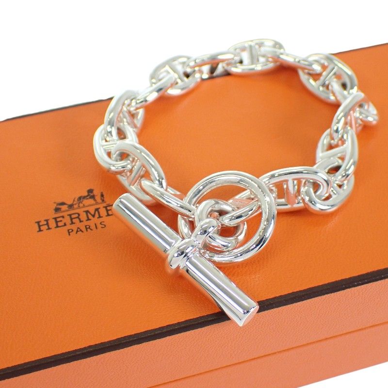 Hermes Chaine D'ancre Koma Ble W/925 Sterling Silver Bracelet