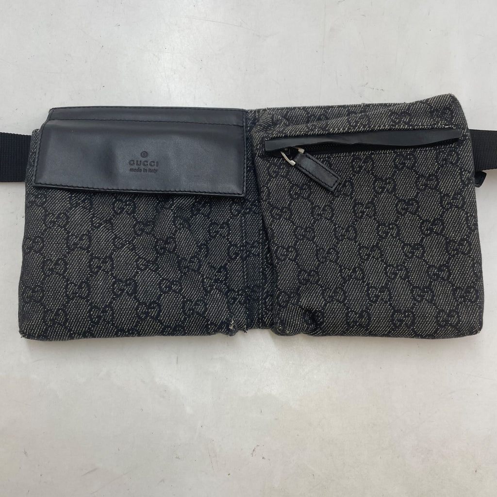 Gucci GG Monogram Shoulder Bag Canvas Black — view 3