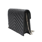 Saint Laurent Cassandra Chain Wallet Leather Black Shoulder — view 4