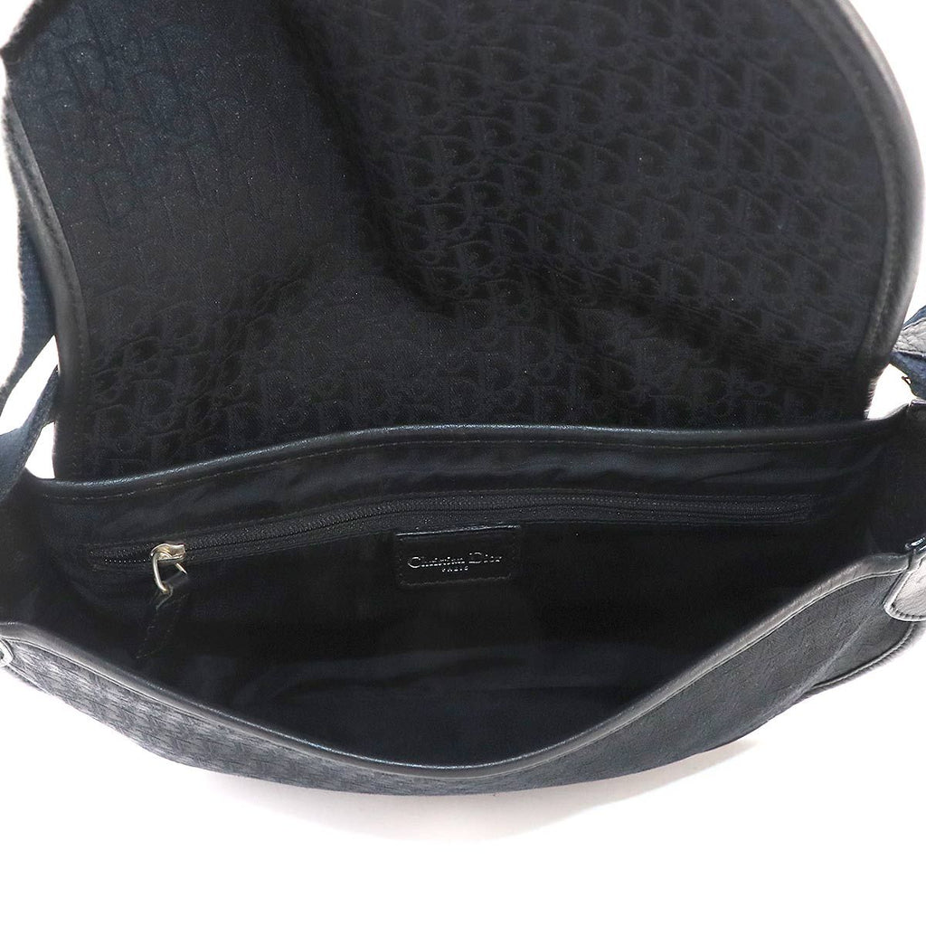 Dior Trotter Street Chic Shoulder Bag Canvas Leather Black — view 6