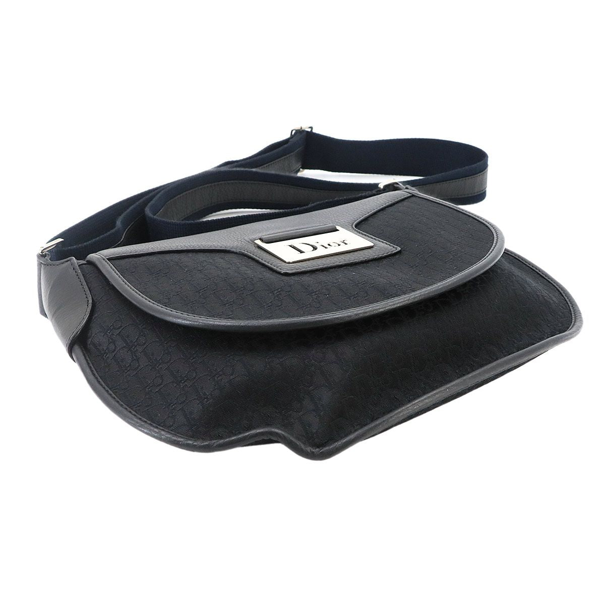 Dior Trotter Street Chic Shoulder Bag Canvas Leather Black — view 4