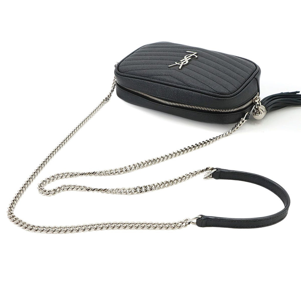 Saint Laurent Chain Shoulder Bag Leather Black — view 6