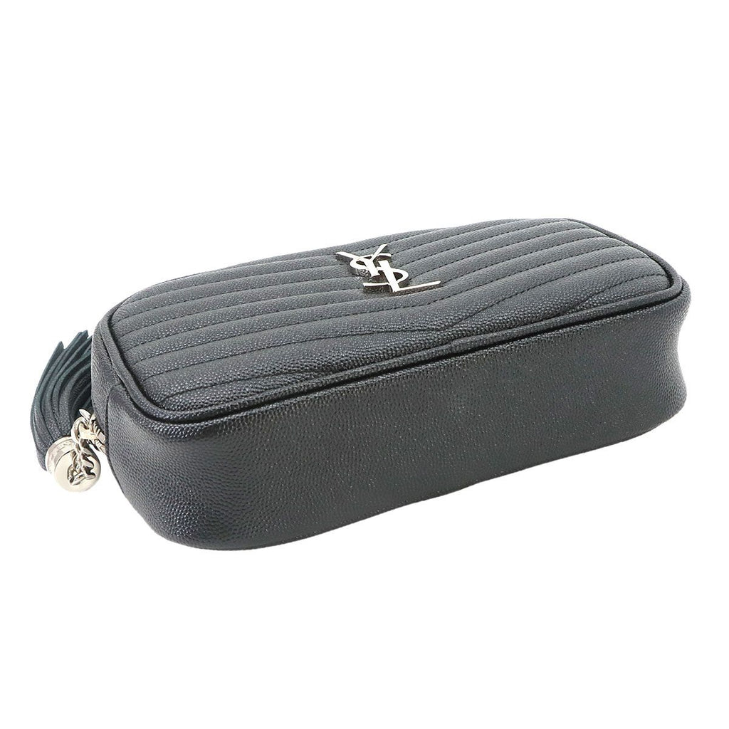 Saint Laurent Chain Shoulder Bag Leather Black — view 5