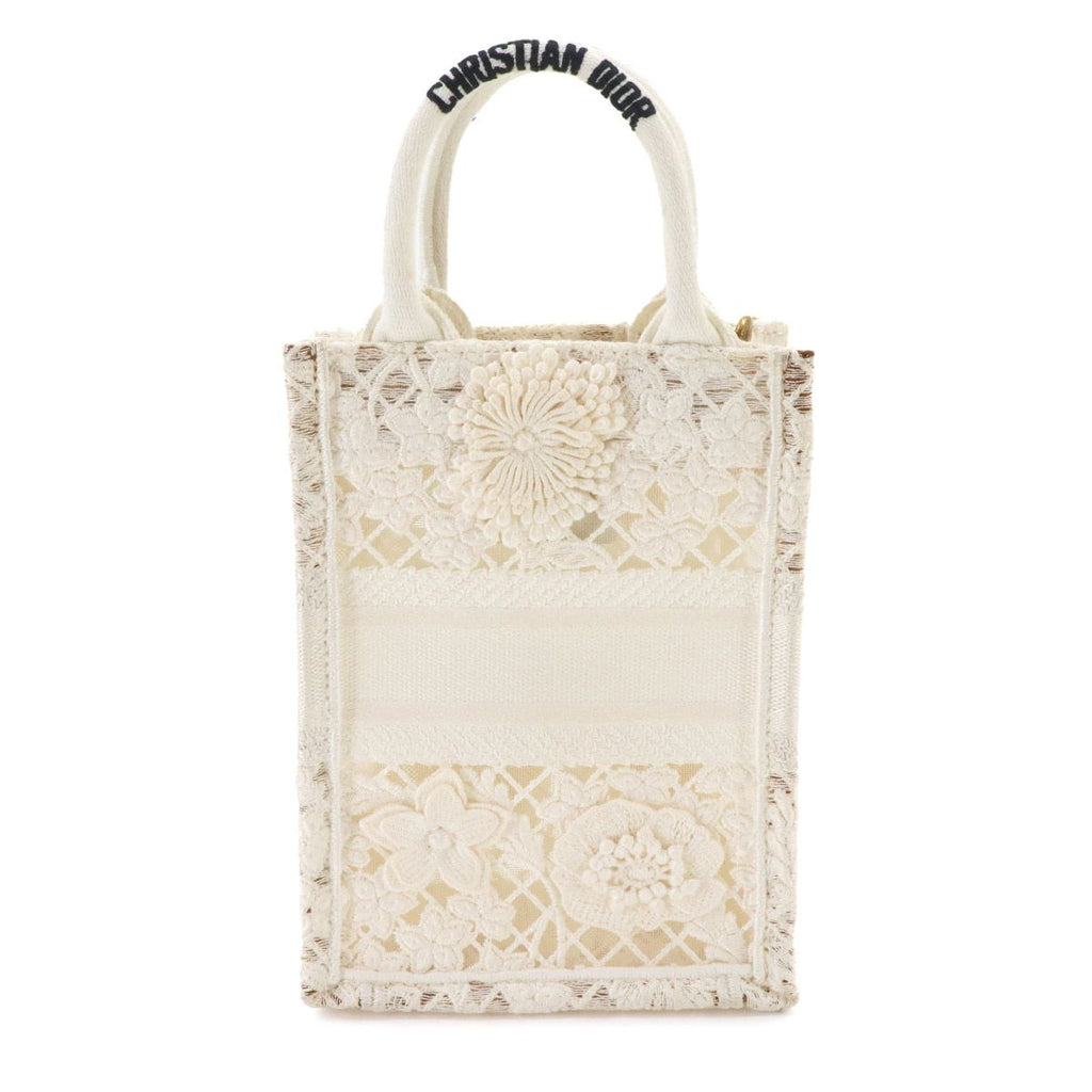 Dior Book Tote Vertical Mini 2-Way Canvas White — view 2