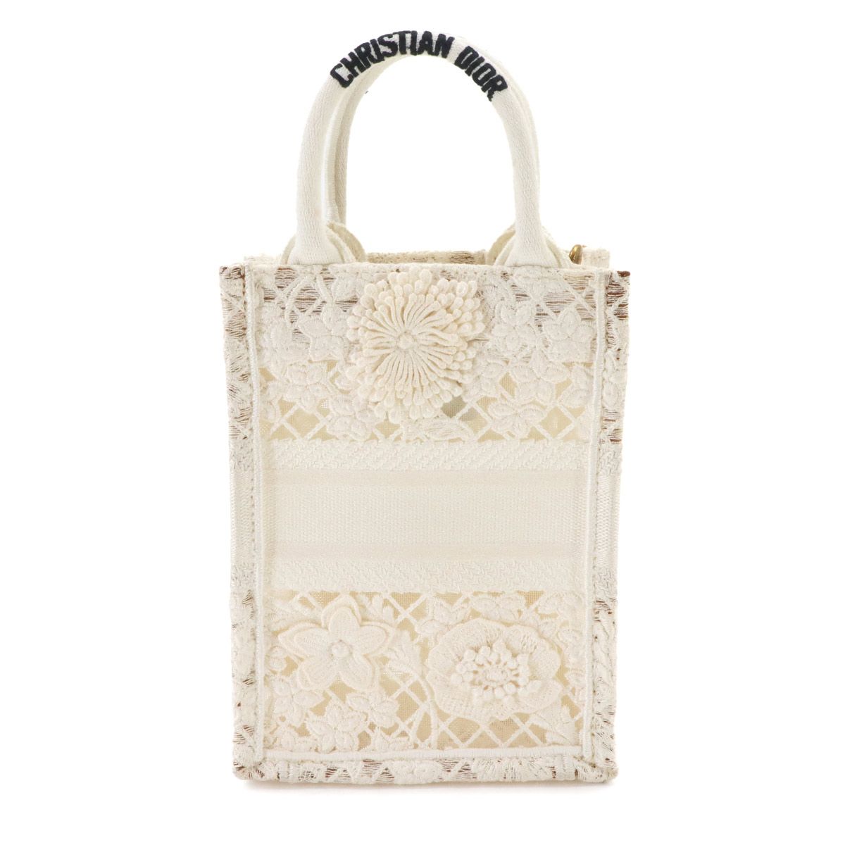 Dior Book Tote Vertical Mini 2-Way Canvas White — view 2