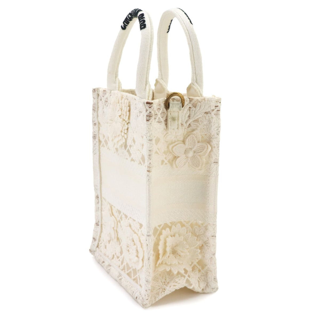 Dior Book Tote Vertical Mini 2-Way Canvas White — view 3