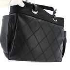 Chanel Paris Biarritz GM Tote Nylon Leather Black — view 8
