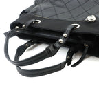 Chanel Paris Biarritz GM Tote Nylon Leather Black — view 6