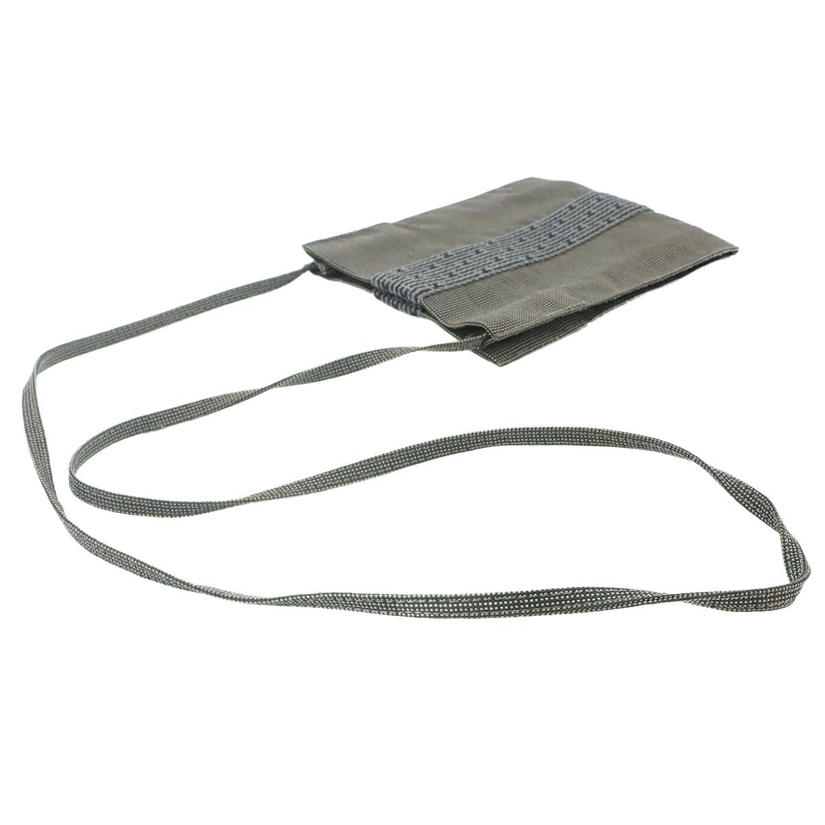 Hermes Her Line Pochette Shoulder Bag Canvas Gray Herline — view 5