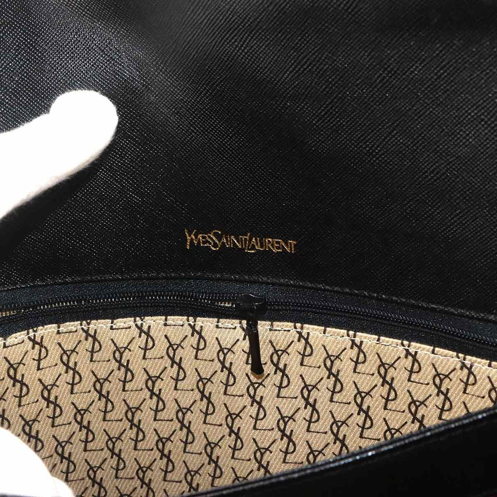 Saint Laurent Eve Shoulder Bag Leather Black Gold — view 7