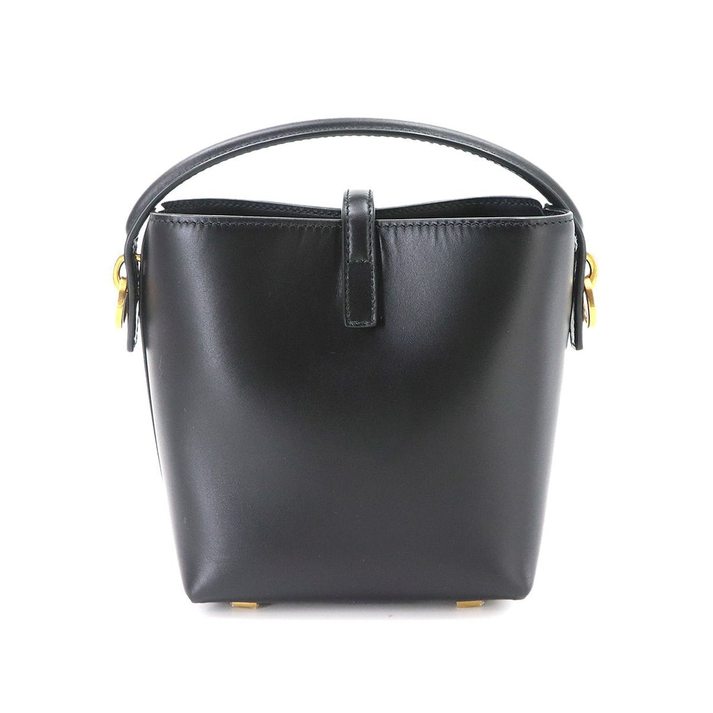 Saint Laurent Mini 2-Way Shoulder Hand Bag Leather Black Gold — view 2