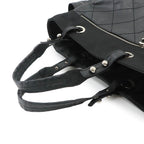 Chanel Paris Biarritz GM Tote Nylon Leather Black — view 5