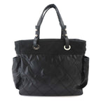 Chanel Paris Biarritz GM Tote Nylon Leather Black — view 2