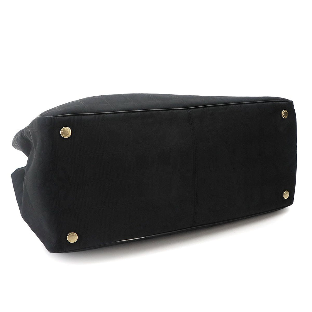 Chanel Line Tote MM Nylon Jacquard Leather Black — view 5