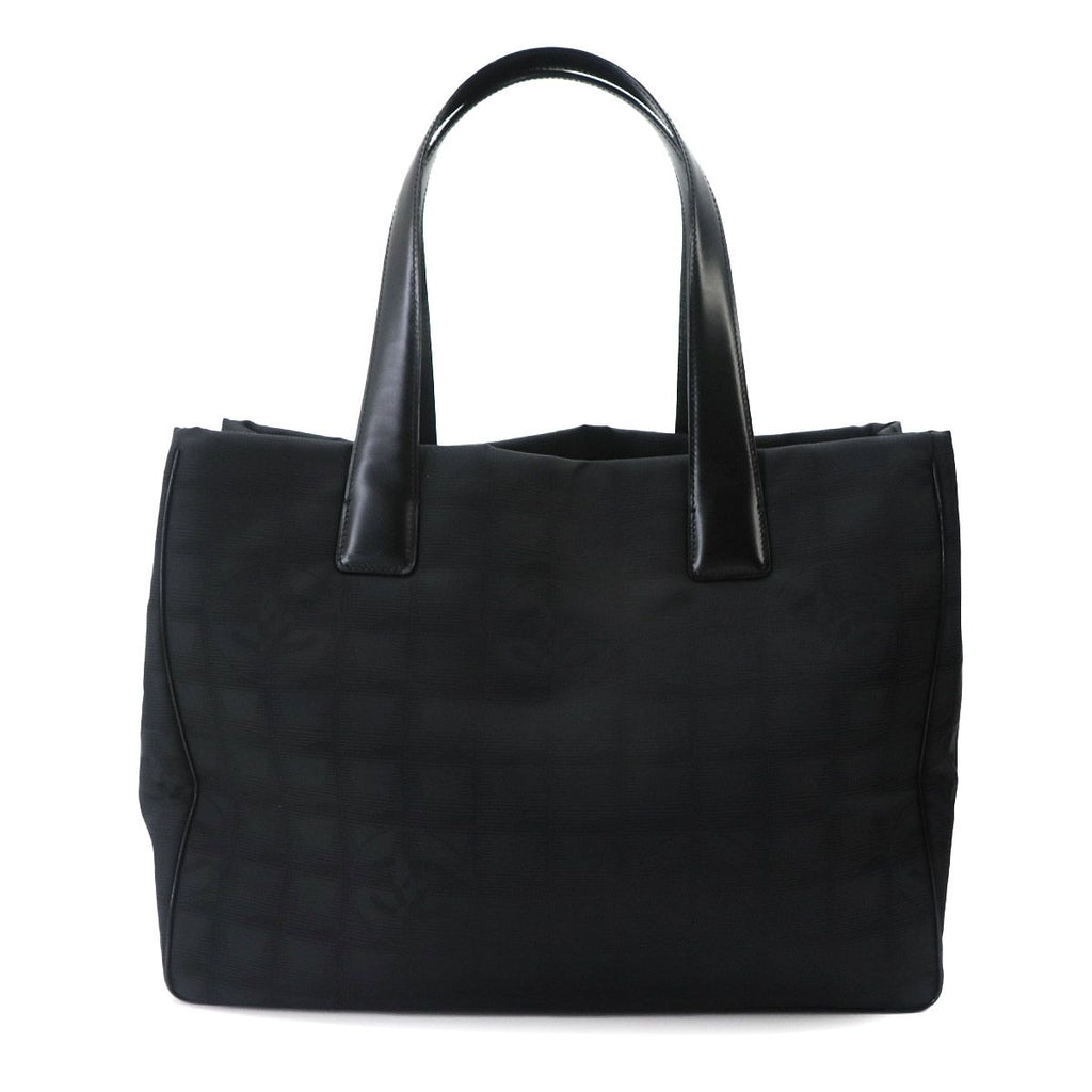 Chanel Line Tote MM Nylon Jacquard Leather Black — view 3