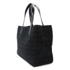 Chanel Line Tote MM Nylon Jacquard Leather Black — view 4