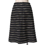 Chanel Skirt 42 Tweed Border Stripe Lame Thread — view 2