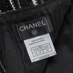 Chanel Skirt 42 Tweed Border Stripe Lame Thread — view 4