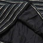 Chanel Skirt 42 Tweed Border Stripe Lame Thread — view 5